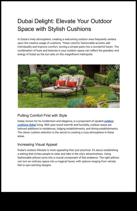 Garden Grandeur: eleganti akcenti jūsu āra telpai